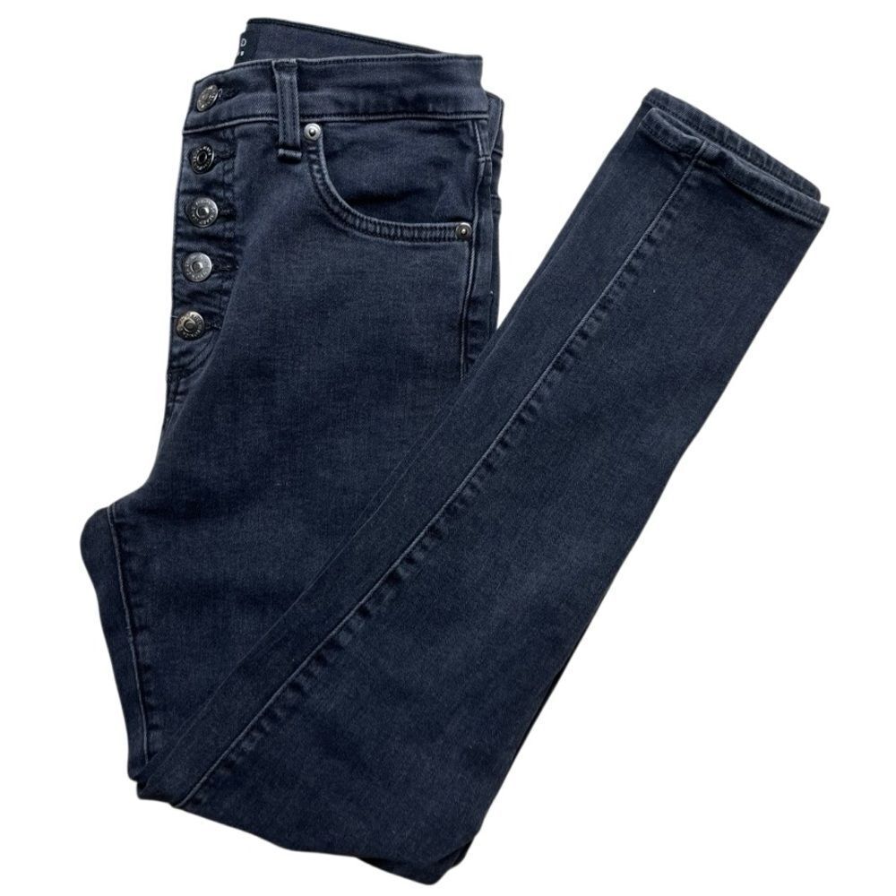 Veronica Beard Debbie Skinny High rise Jeans Black Size 25